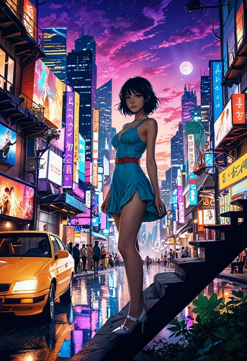 A vivid collage showcasing various adult anime and manga genres: seductive characters in enchanting poses, vibrant urban landscapes, and magical elements intertwined. Include diverse art styles to represent different genres, with subtle hints of fantasy and sensuality. Soft lighting to enhance the mystery and allure. evoke a sense of exploration and curiosity. vibrant colors. super-realistic.